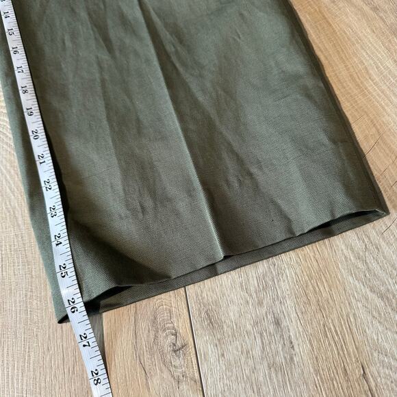 Banana Republic Seahaven Straight Italian Cotton Linen Pant Olive Green 14 - Picture 11 of 11